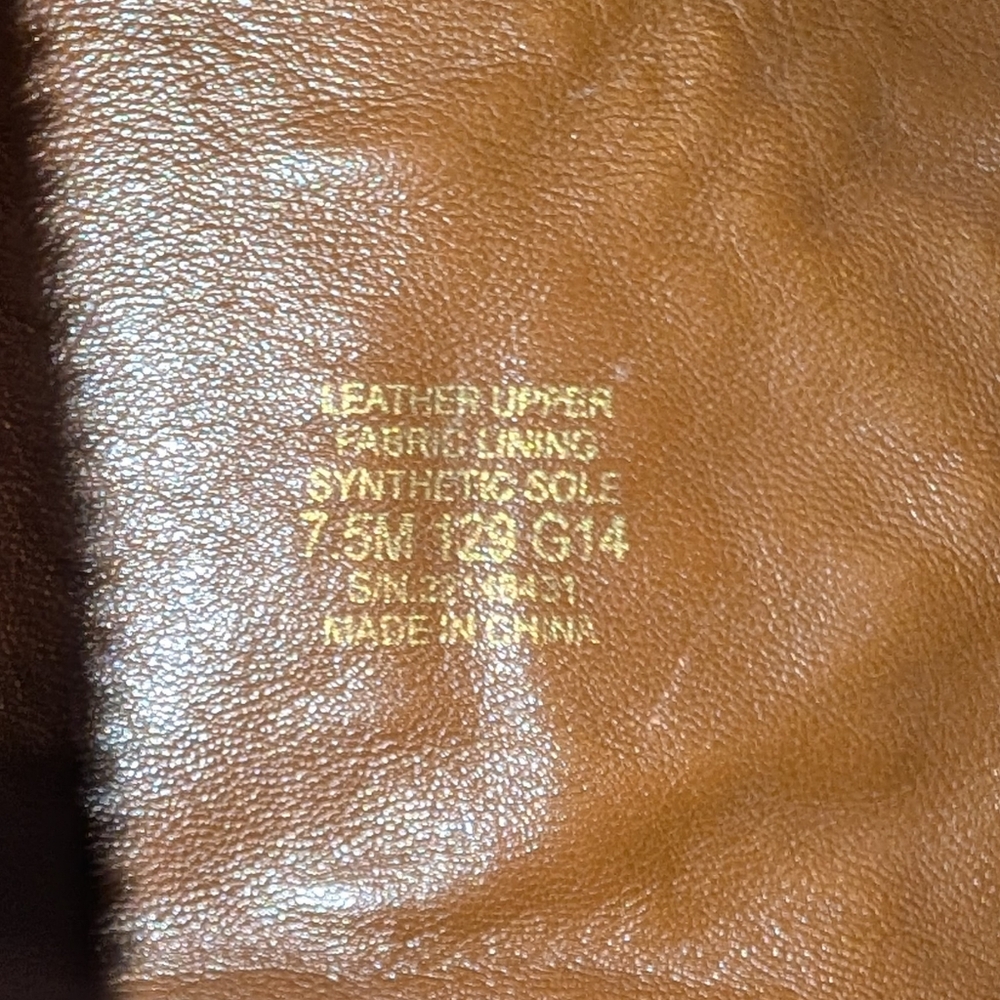 Tory Burch Women's Coconut Brown Leather MARLENE Riding Boot Sz 7.5 M Logo - Picture 15 of 15